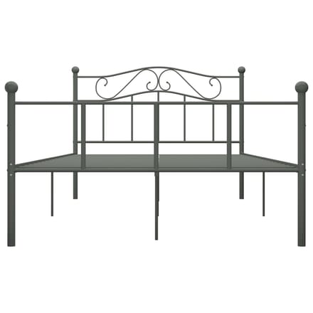vidaXL - Bedframe - metaal - grijs - 160x200 - cm