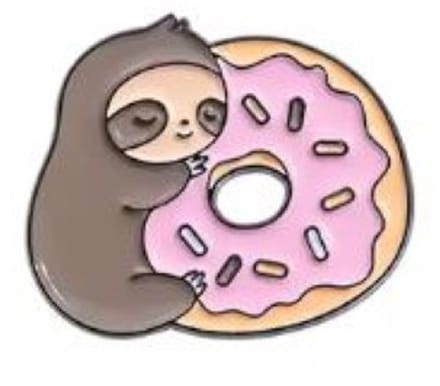 Pin Broche - enamel pin - kledingspeld - Luiaard donut