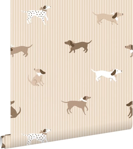 ESTAhome behang honden beige - 50 x 900 cm - 132019