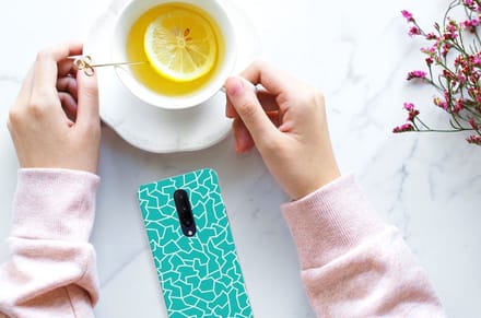 OnePlus 7 Pro Hoesje maken Cracks Blue