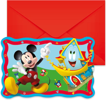 Uitnodigingen FSC Mickey Mouse - 6 stuks