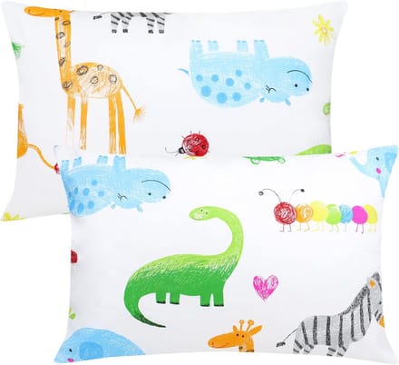 Babys Kussenslopen - Kinderkussenslopen Set - Zachte Slaap - Envelopsluiting Zonder Rits - 40x60 cm - Krokodil