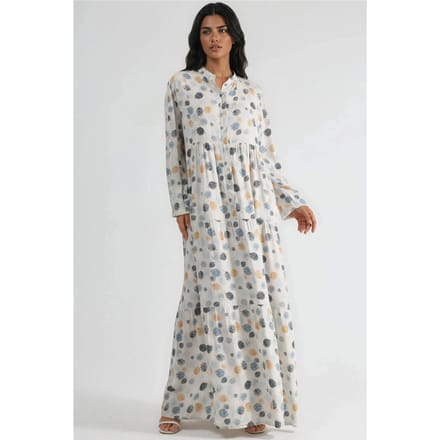 Comfortabele Patronen Maxi Jurk