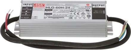 Mean Well HLG-60H-24 LED-driver, LED-transformator Constante spanning, Constante stroomsterkte 60 W 2.5 A 24 V/DC PFC-