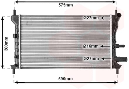 Van Wezel - RADIATOR VOOR FORD FIESTA IV 1995-1999 1001855