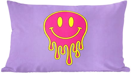 Sierkussens - Kussentjes Woonkamer - 50x30 cm - Smiley - Drip - Neon