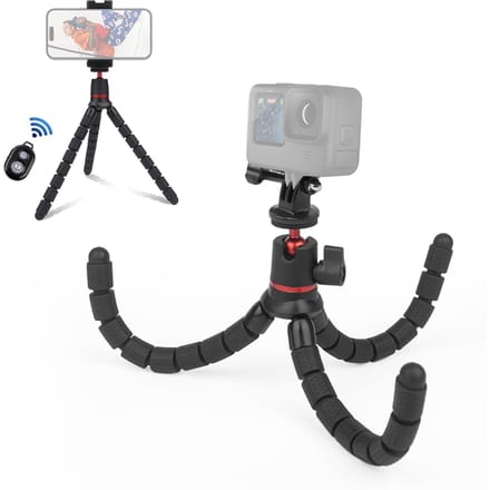 PULUZ Telefoonstatief Tafelblad Statief Octopus Flexibele Statiefhouder 2kg/4.4lbs Laadvermogen zwart