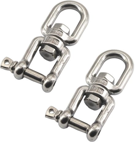 Allecto - 2 Stks M10 Kaak Eye Swivel Ring Beugel - 360 ° Swivel Ring