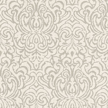 Barok behang Profhome 961933-GU textiel behang gestructureerd in barok stijl mat beige crèmewit 5,33 m2