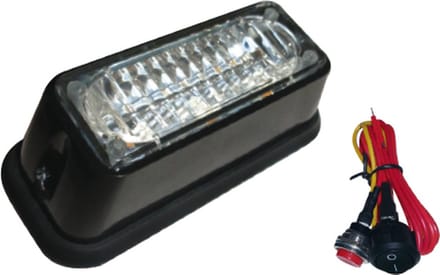 LED strobe lamp wit 91x34mm - 12/24V