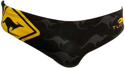 Turbo Australia Kangaroo Signal Zwemslip Zwart L Man