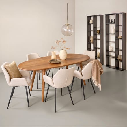 Eettafel Rego - Hout - Bruin - 240x76x110 cm (BxHxD)