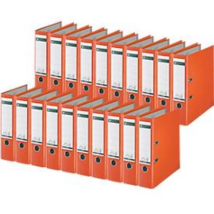 LEITZ® Map 1010, DIN A4, rugbreedte 80 mm, 20 stuks, oranje