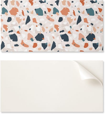 Vinyl wandpaneel met print voor de eetkamer, 100x50 cm, abstract steenpatroon.