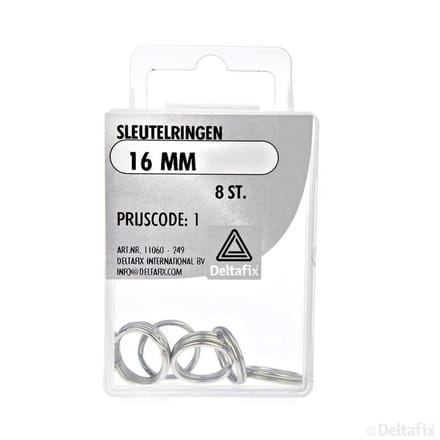 Sleutelringen 16mm 8st Deltafix