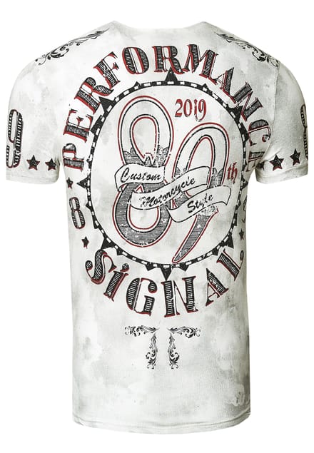 T-shirt met een was met schedelprint