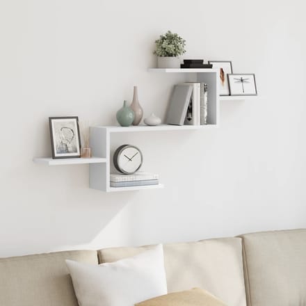 Vidaxl Wandrek, Wit, 104X15X49 Cm, Materiaal Houtvezelplaat
