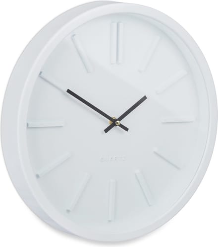 wandklok - Ø 35 cm - zonder secondewijzer - modern - wit