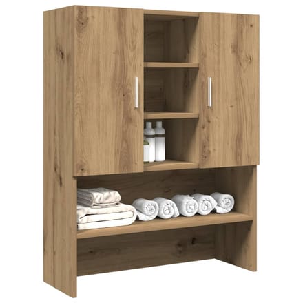 vidaXL - Wasmachinekast - 70,5x25,5x90 - cm - artisanaal - eikenkleur
