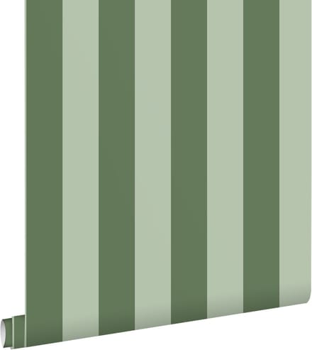 ESTAhome behang strepen donkergroen - 0.53 x 10.05 m - 131920