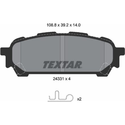 Remblokset TEXTAR 2433101, achter