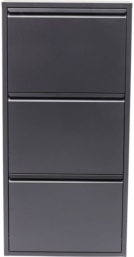 Schoenenkast Caruso antraciet 3 laden Kare Design