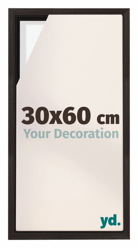 yd, Baklijst 30x60 cm Eiken Donker - Lijst voor Canvasdoek - MDF Lyon