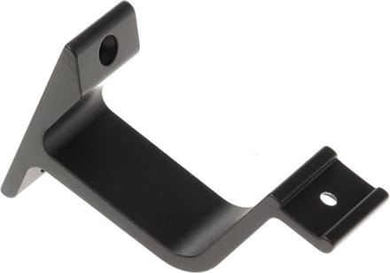 hermeta Leuningdrager 3550 aluminium zwart geanodiseerd rechte steun - 3550-18E