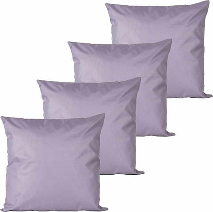 Anna's collection buitenkussens - 4x - lila paars - 45 x 45 cm - binnen/buiten