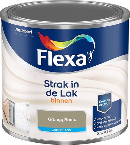 Flexa - Strak In De Lak Binnenlak Zijdeglans - Grungy Roots - Mengverf - 500 Ml