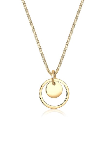 Elli Ketting Circle Geo Trend 925 verguld zilver
