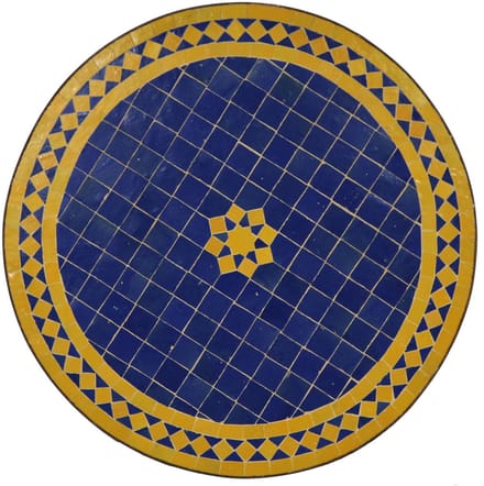 Mozaïek tafel uit Marokko - Rond -M60-17