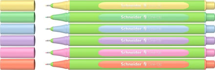 Schneider fineliner - Line-Up – lijnbreedte 0,4mm - pastel - 5+1 gratis - S-191085
