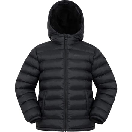 Mountain Warehouse Gewatteerde jas met imitatiebont voor kinderen/kinders (Zwart)
