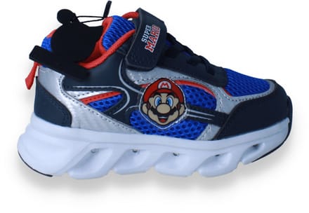 Super Mario Jongens Sneaker Met Lichtjes | Blauw | Maat: 24