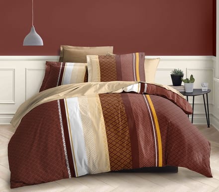 Dekbedovertrek 100% Katoen Premium - 140 x 200cm - 1 persoon - Sonja Chocolat