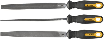 Topex Serie - Metaalvijlenset - 200mm - 3 Stuks - Ergonomische Handgreep
