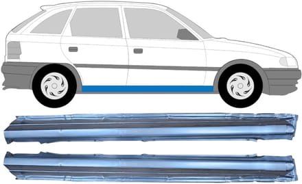 Volledige dorpel voor Opel Astra F 1991-2002 / Links + Rechts / Set
