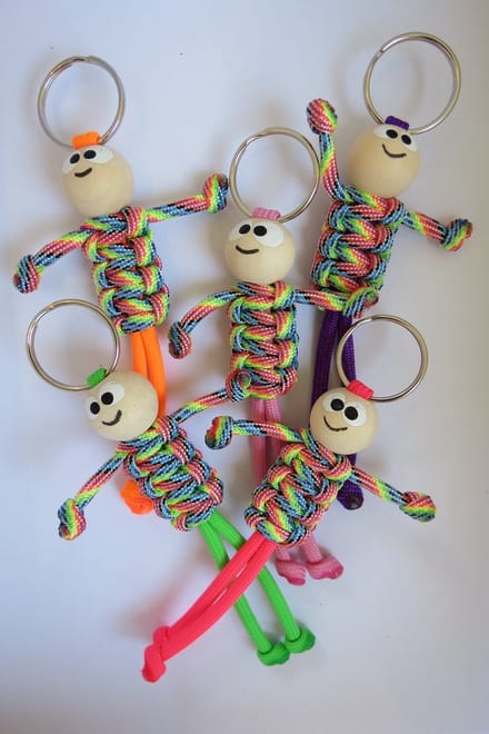 Gelukspoppetjes Regenboog Licht Mix 5 Sleutelhangers