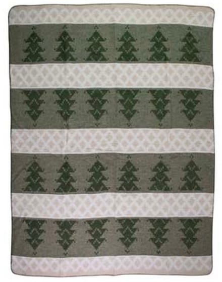 Plaid Boom wit groen xl 150x200cm