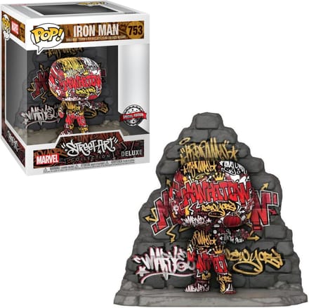 Funko Iron Man Verzamelfiguur Marvel POP! Street Art Collection Deluxe Iron Man 9 cm Multicolours