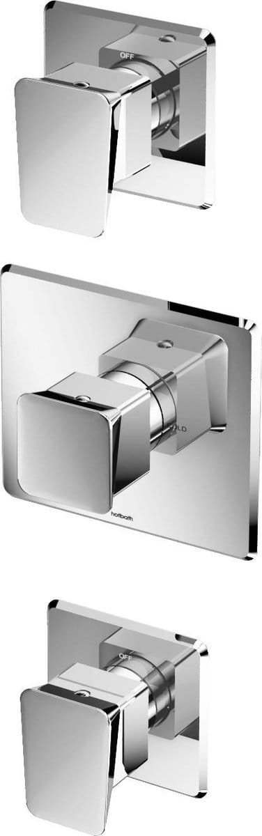 Hotbath Bro BR007 inbouw thermostaat met twee stopkranen chroom