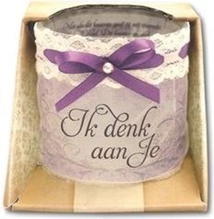 Kaars - Organza - Ik denk aan je....*