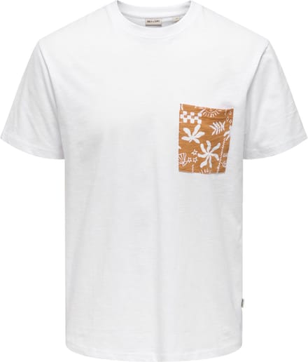 ONLY&SONS - ONSPERRY LIFE REG LEAF SS POCKETTEE - Heren - T-shirts