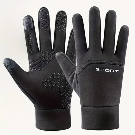 Winter fleece gevoerde handschoenen - unisex - touchscreen - maat L