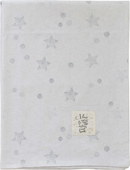 Pericles Donsovertrek Star 100 X 140 Cm Wit/grijs