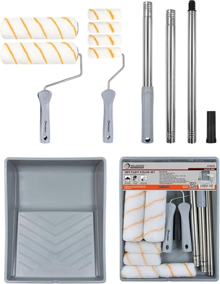 Verfrollerset 22,9 cm - Complete schilderrolset 10 delig met verlengstang