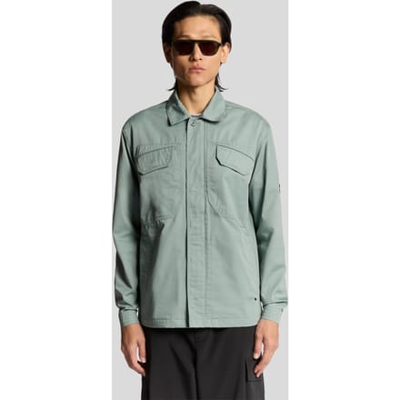 Lyle & Scott Multi Pocket Overshirt Cold Mint Taglia: M | Camicie Casual Outlet | Uomo | Ciano
