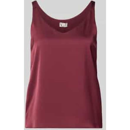 regular fit top van satijn