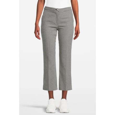 PINKO Gaio 4 Pantalone Vichy Stretch Navy/ecru Maat: 38 | Straight Broeken Outlet | Dames | Zwart